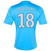 Olympique de Marseille Third Shirt 2013/14 - Kids Blue with Amalfitano 18 printing