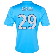 Olympique de Marseille Third Shirt 2013/14 - Kids Blue with Khalifa 29 printing