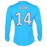 Olympique de Marseille Third Shirt LS 2013/14 - Mens Blue with Kadir 14 printing