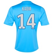 Olympique de Marseille Third Shirt SS 2013/14 - Mens Blue with Kadir 14 printing
