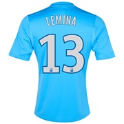Olympique de Marseille Third Shirt SS 2013/14 - Mens Blue with Lemina 13 printing