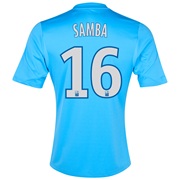 Olympique de Marseille Third Shirt SS 2013/14 - Mens Blue with Samba GK 16 printing