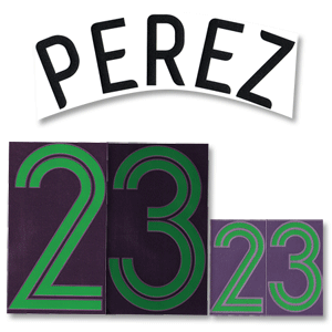 06-07 Mexico Away Perez 23 Name and Number Transfer