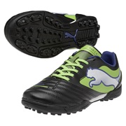 Puma Powercat 4 Astroturf Trainers - Black/Jasmin Green/Monaco Blue - Kids