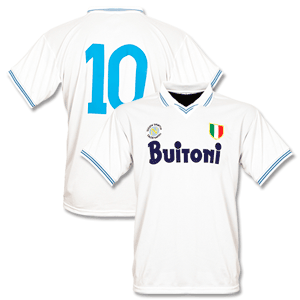 1987 Napoli Away Shirt + No 10 - Replica - Buitoni Sponsor