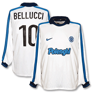 97-98 Napoli Away L/S + Bellucci 10 + Calcio Patch