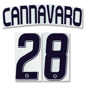 Cannavaro 28 07-08 Napoli Away Name and Number Transfer