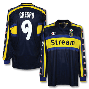99-00 Parma Away L/S + Crespo 9 - Grade 9