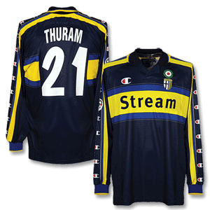 99-00 Parma Away L/S + Thuram 21 - Grade 9