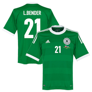 12-13 Germany Away Shirt + L.Bender 21 + Poland-Ukraine Print
