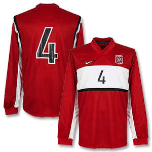 98-99 Poland Away L/S Shirt + No 4 - Grade 9