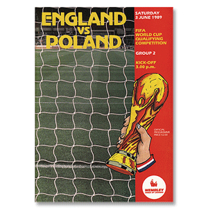 England vs Poland - 1990 WC Qualifier at Wembley Stadium - 3rd June 1989