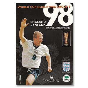 England vs Poland - WC Qualifier at Wembley Stadium 9th Oct. 1996