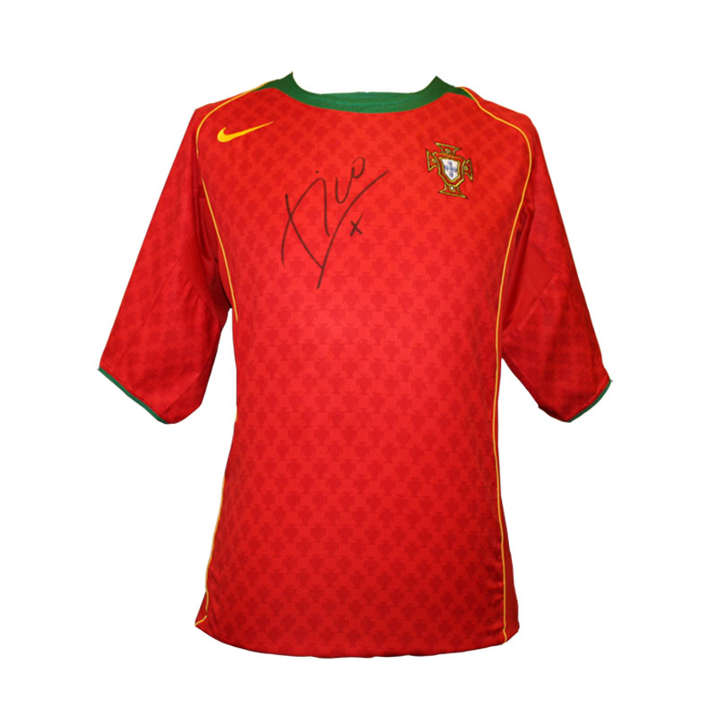 Luis Figo Signed Portugal 2004-06 Front-Signed Shirt