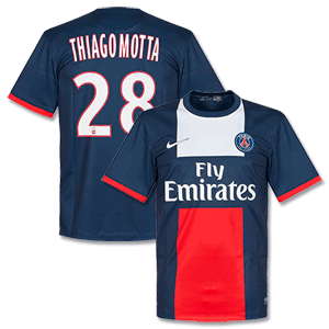 PSG Home Thiago Motta Shirt 2013 2014