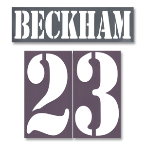 02-03 Real Madrid Away Beckham 23 Flex Name and Number
