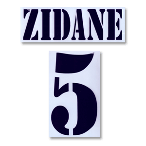 02-03 Real Madrid Home Zidane 5 Flex Name and Number