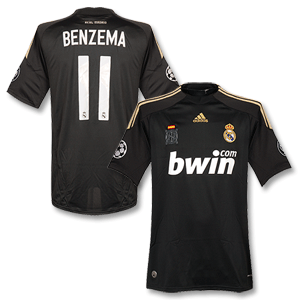 09-10 Real Madrid 3rd C/L Shirt + Benzema 11