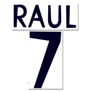 1998 Real Madrid Home Raul 7 Flex Name and Number