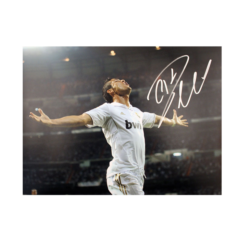 Cristiano Ronaldo Signed Real Madrid Photo - Bernabeu Celebration
