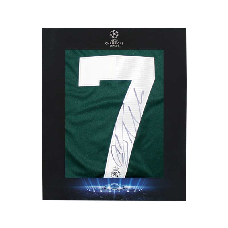 Official UEFA Champions League Cristiano Ronaldo Signed Real Madrid Away Shirt Deluxe Packaging