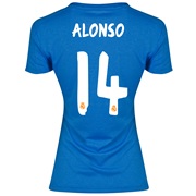 Real Madrid Away Shirt 2013/14 - Womens with Alonso 14 printing