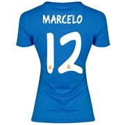 Real Madrid Away Shirt 2013/14 - Womens with Marcelo 12 printing
