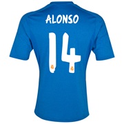 Real Madrid Away Shirt 2013/14 with Alonso 14 printing