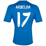 Real Madrid Away Shirt 2013/14 with Arbeloa 17 printing