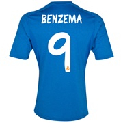 Real Madrid Away Shirt 2013/14 with Benzema 9 printing