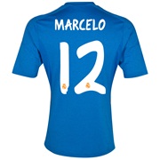 Real Madrid Away Shirt 2013/14 with Marcelo 12 printing