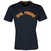 Real Madrid Core Graphic T-Shirt - Mens Black