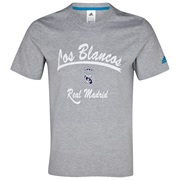 Real Madrid Graphic T-Shirt - Medium Grey Heather/Turquoise