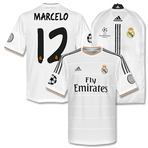 Real Madrid Home Champions League Marcelo Shirt 2013 2014