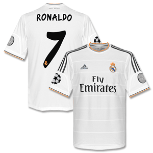 Real Madrid Home Champions League Ronaldo Shirt 2013 2014