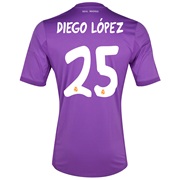 Real Madrid Home Goalkeeper Shirt 2013/14 with Diego Lopez 25 printing