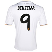 Real Madrid Home Shirt 2013/14 - Kids with Benzema 9 printing