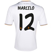Real Madrid Home Shirt 2013/14 - Kids with Marcelo 12 printing