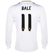 Real Madrid Home Shirt 2013/14 - Long Sleeve with Bale 11 printing