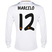 Real Madrid Home Shirt 2013/14 - Long Sleeve with Marcelo 12 printing