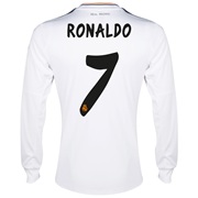 Real Madrid Home Shirt 2013/14 - Long Sleeve with Ronaldo 7 printing