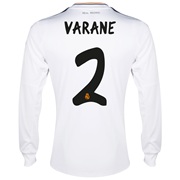 Real Madrid Home Shirt 2013/14 - Long Sleeve with Varane 2 printing