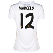 Real Madrid Home Shirt 2013/14 - Womens with Marcelo 12 printing