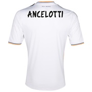 Real Madrid Home Shirt 2013/14 with Ancelotti printing