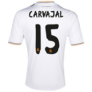 Real Madrid Home Shirt 2013/14 with Carvajal 15 printing