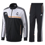 Real Madrid Training Presentation Suit - Mens Black