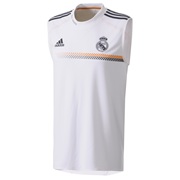 Real Madrid Training Sleeveless Jersey - Mens White