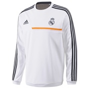 Real Madrid Training Sweat Top - Kids White