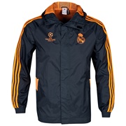 Real Madrid UCL Training All Weather Jacket - Dark Shale/Zest Dk Blue