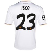 Real Madrid UEFA Champions League Home Shirt 2013/14 with Isco 23 printing
